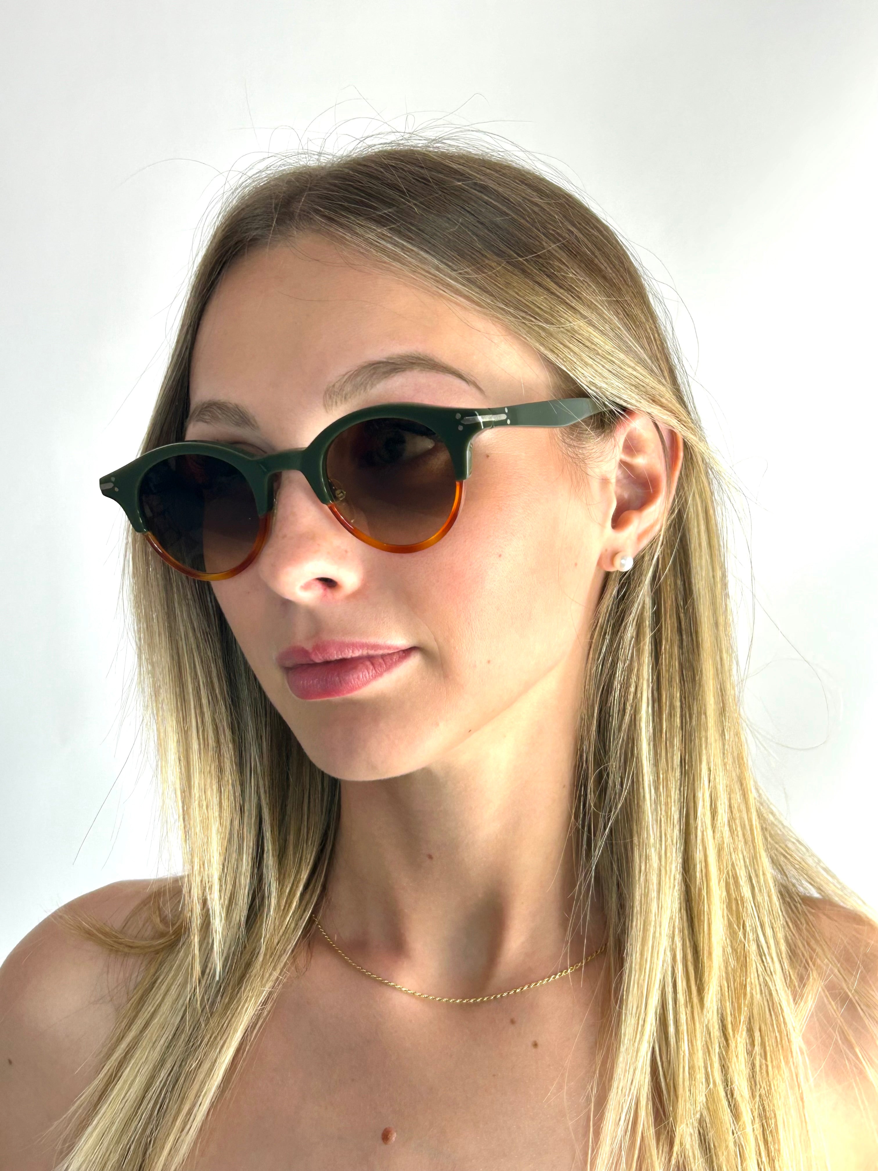 CELINE CL41395/S T6Y/W2- GREEN-HAVANA sunglasses