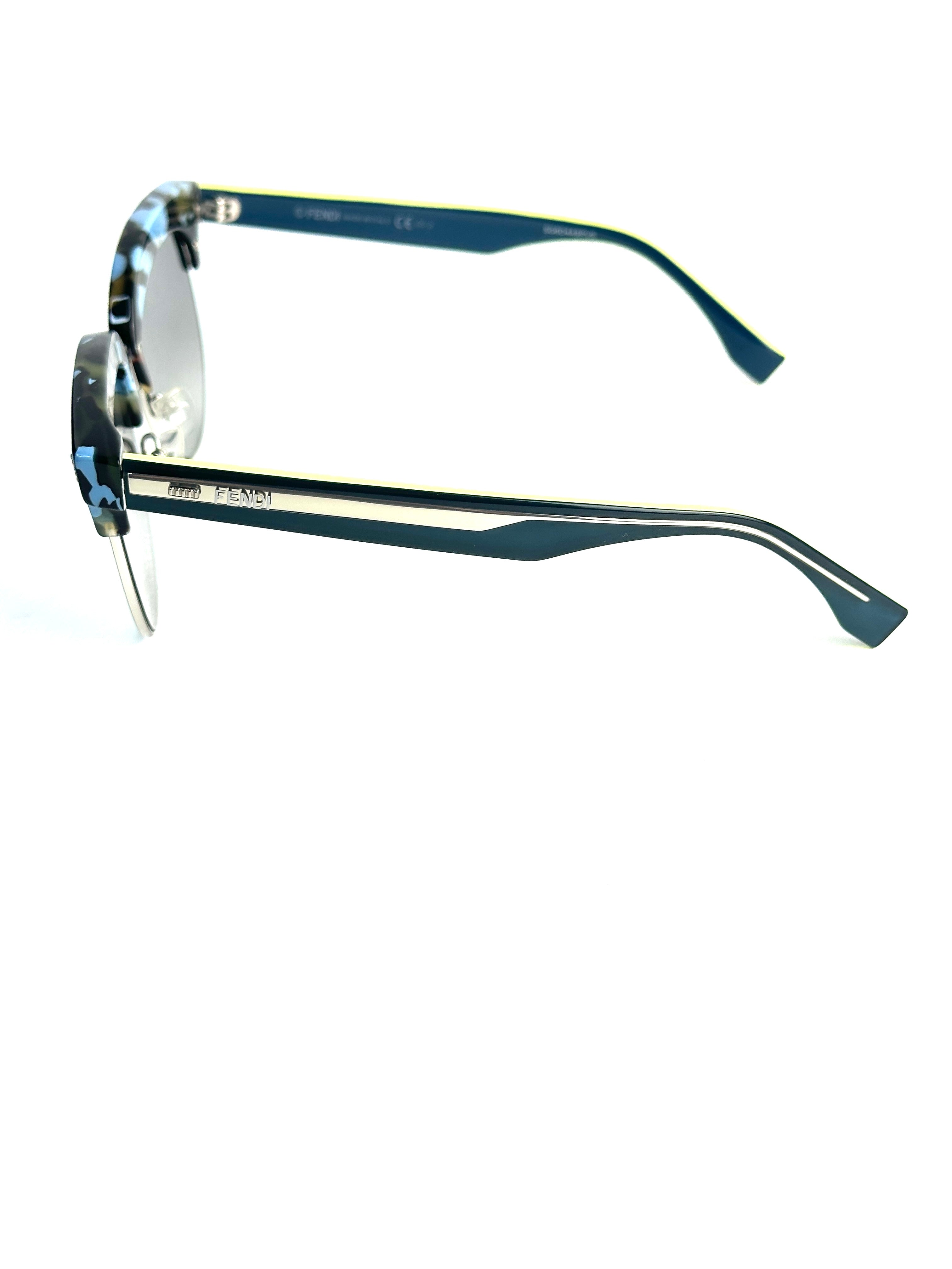 FENDI FF0154/S BLUE HAVANA TEAL sunglasses