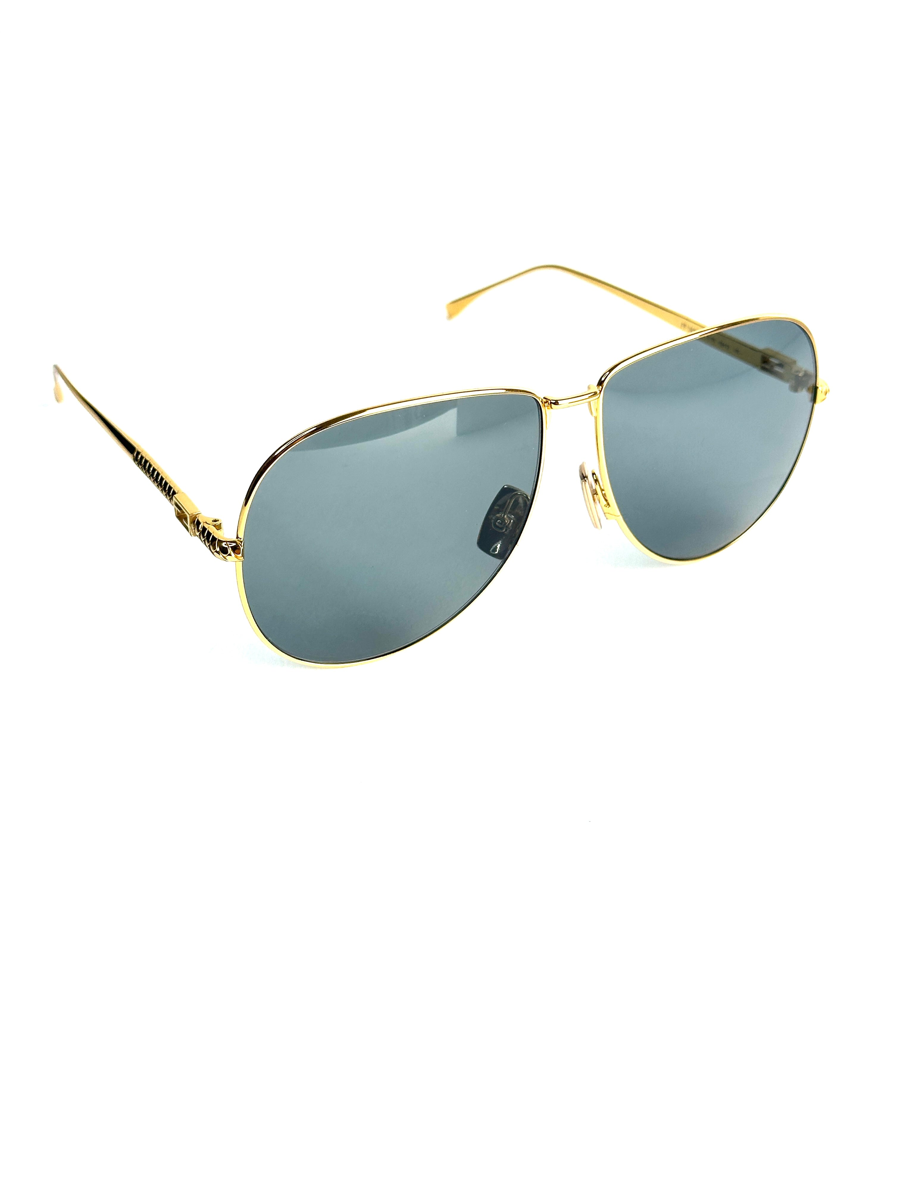 FENDI FF0437/S YELLOW GOLD BLUE LENS sunglasses