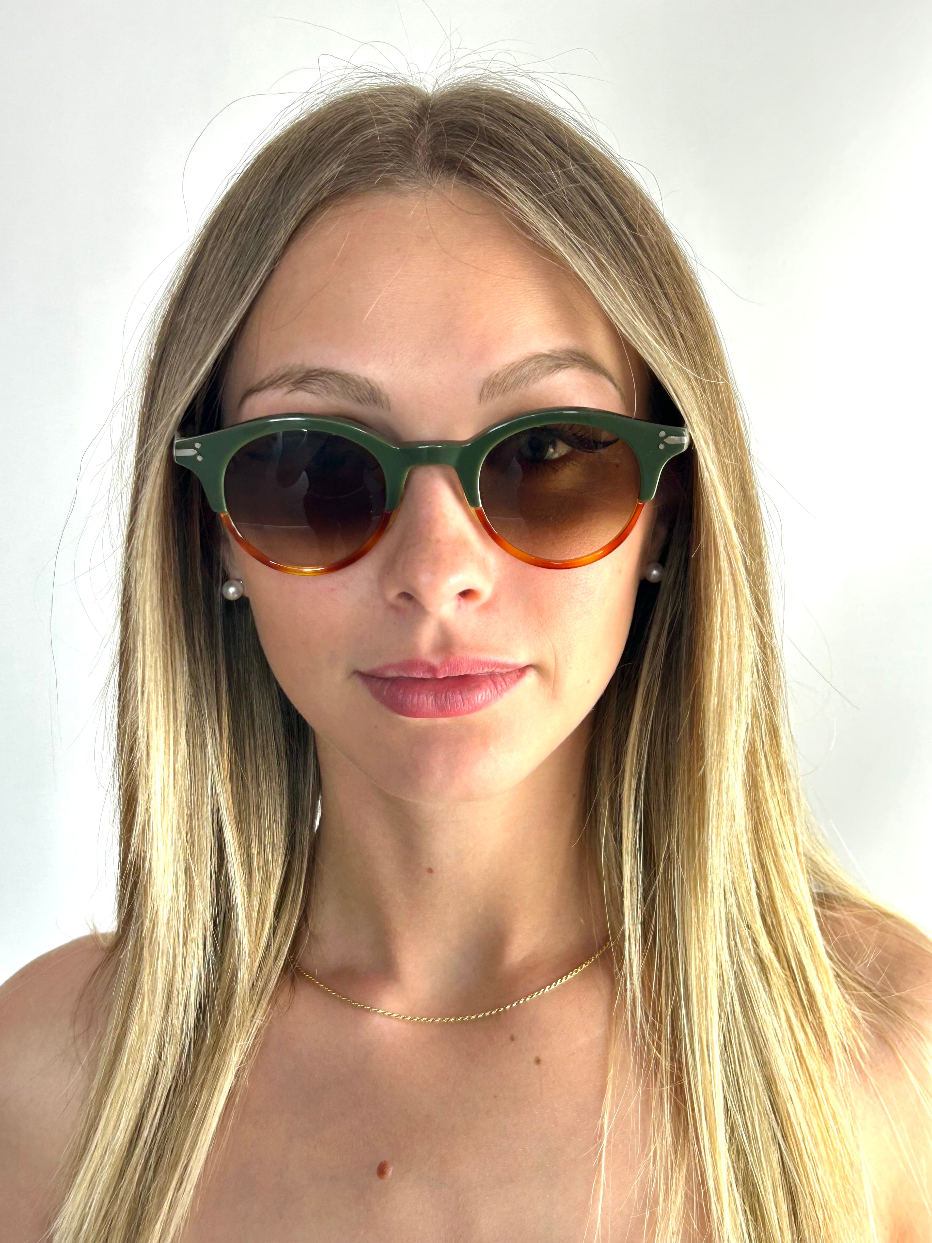 CELINE CL41395/S T6Y/W2- GREEN-HAVANA sunglasses
