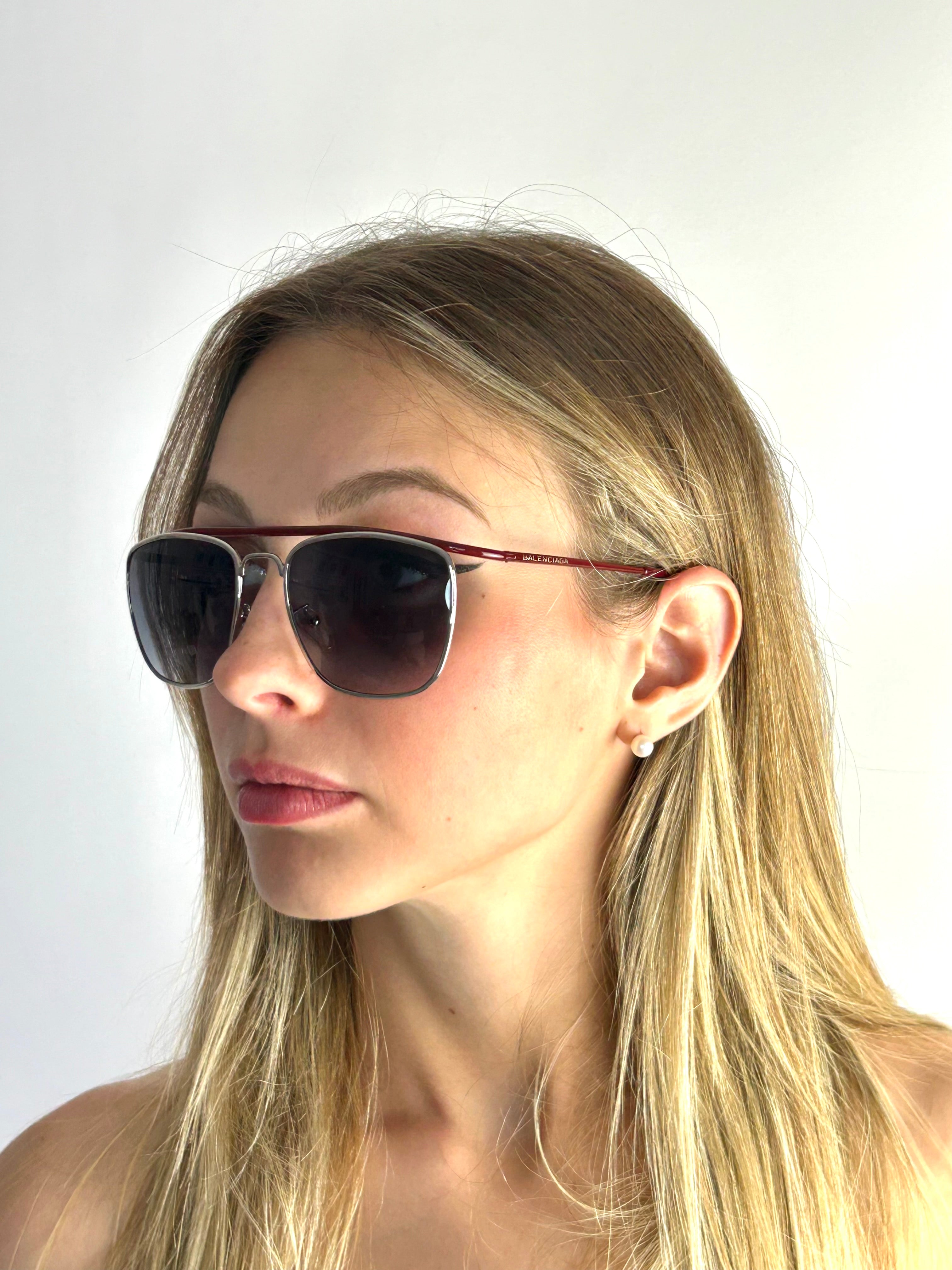 BALENCIAGA BAL 0130/S 07V/JJ RED sunglasses