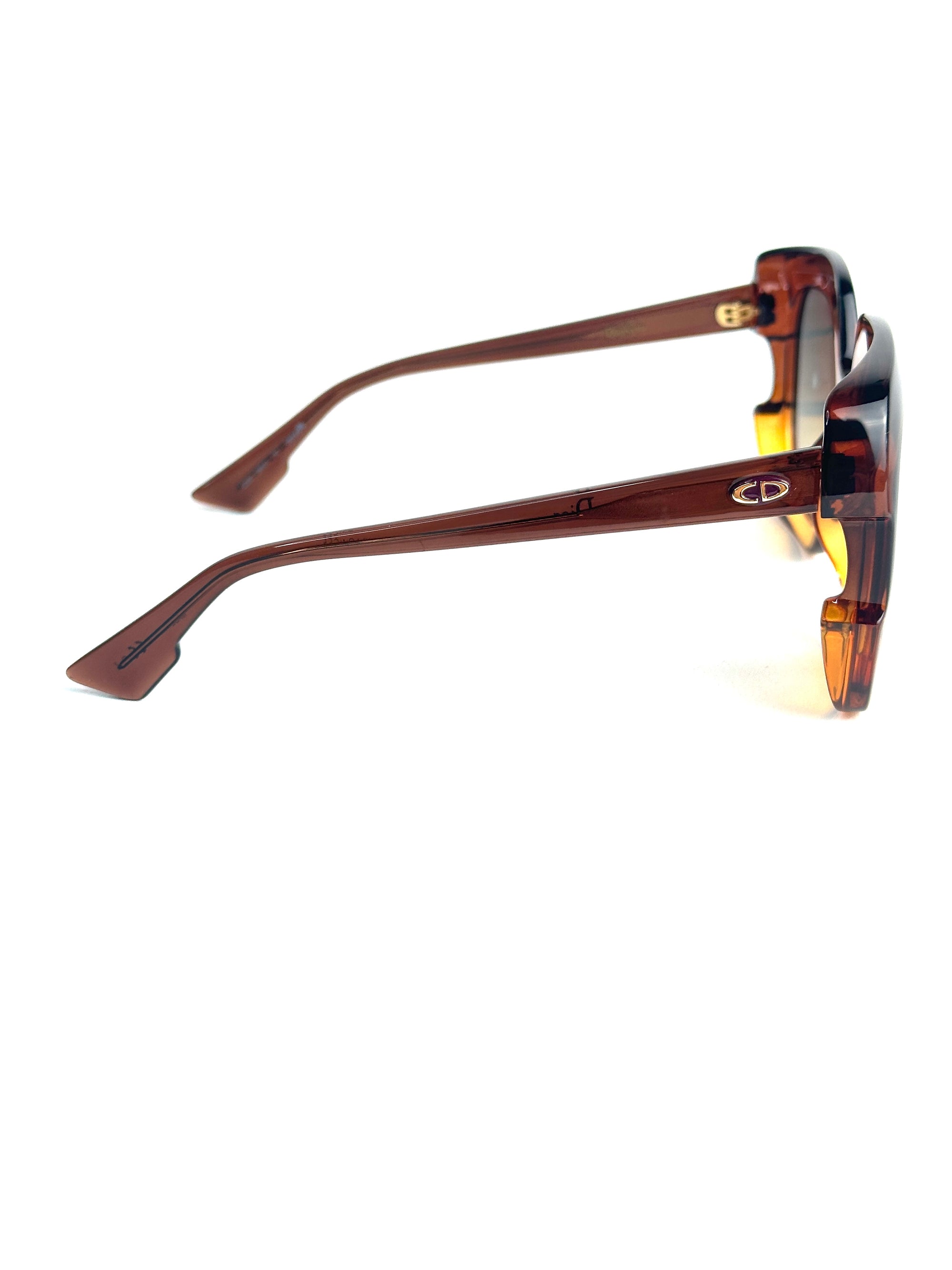 DIOR DIORGALA 12J/9O BROWN ORANGE sunglasses