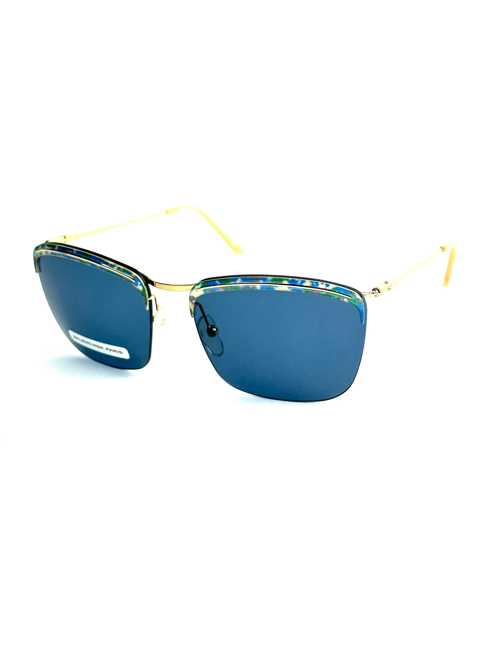 occhiali da sole BALENCIAGA BAL 0129/S 01X/8F BLU-ORO