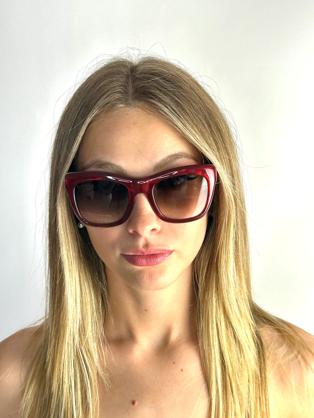 occhiali da sole GUCCI GG3827/S ROSSO TRASPARENTE