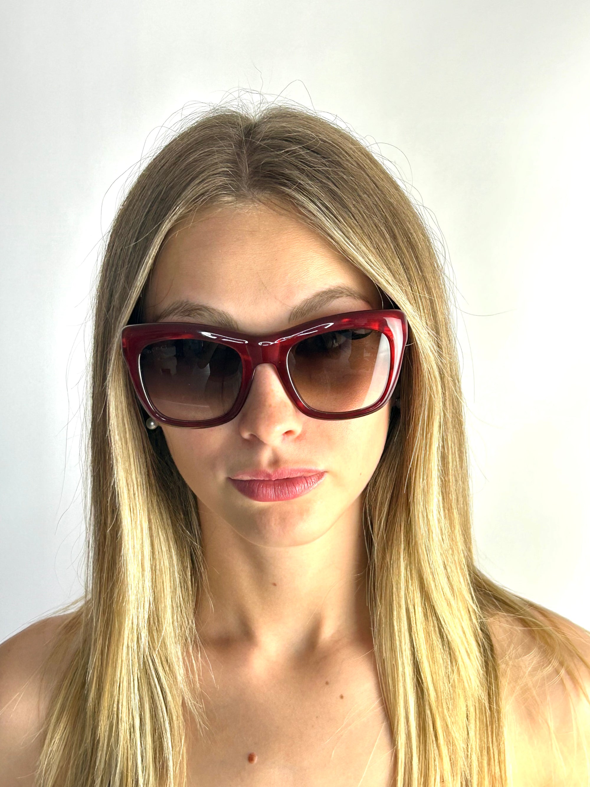 occhiali da sole GUCCI GG3827/S ROSSO TRASPARENTE