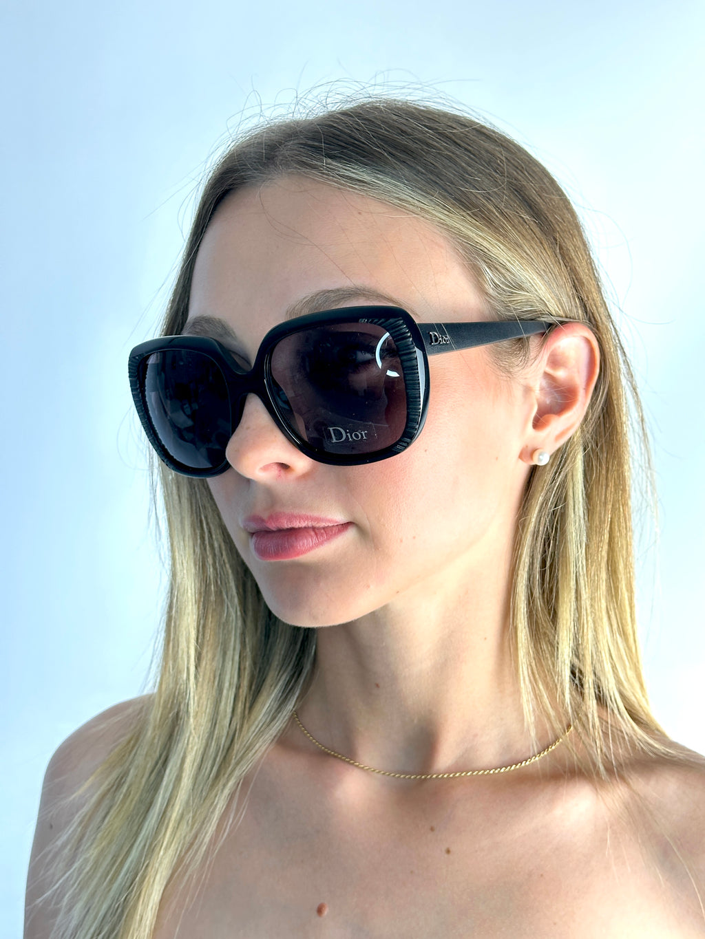 occhiali da sole DIOR DIORAFFETAS1 648/Y1 BLK LEAT