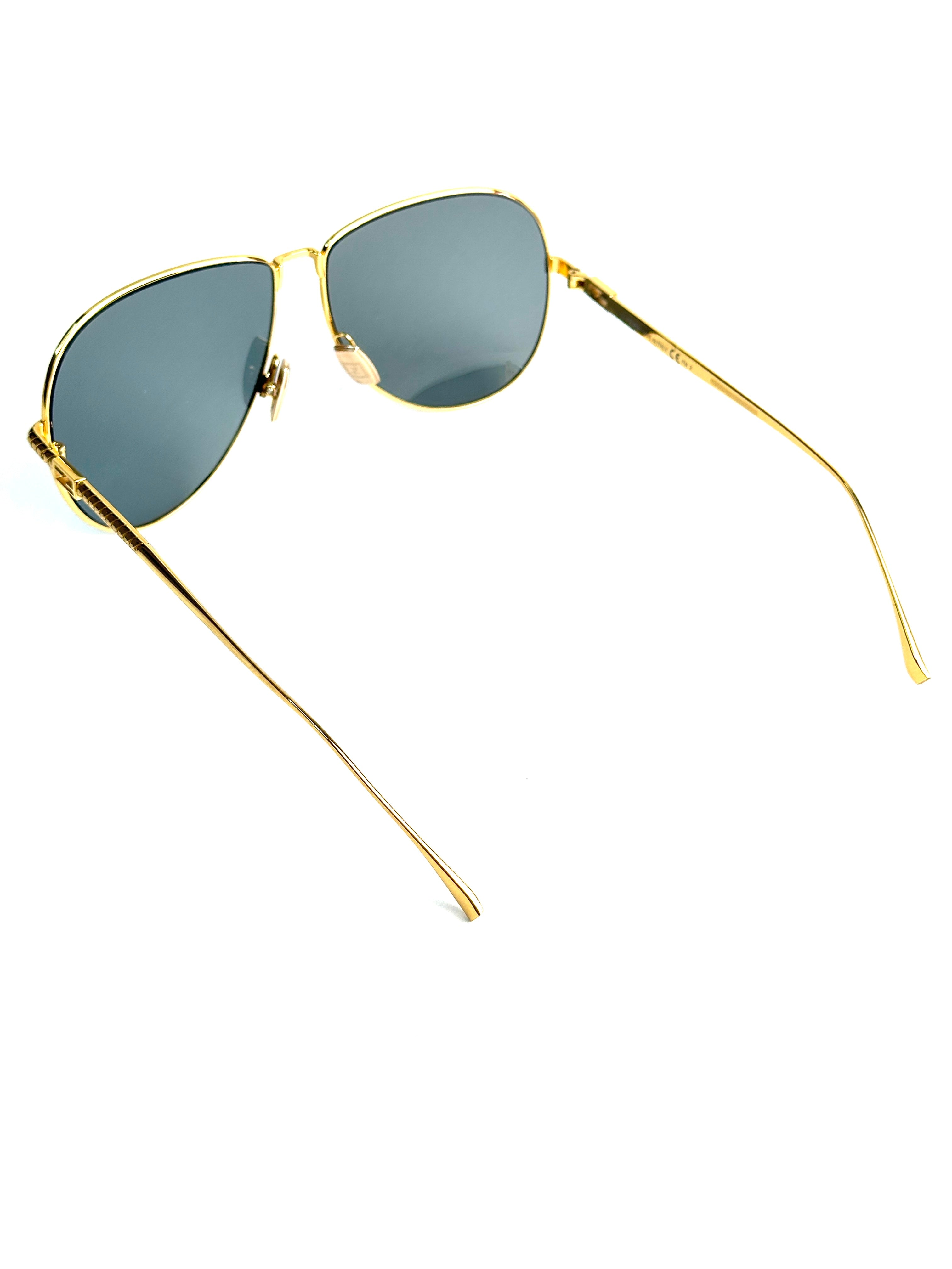FENDI FF0437/S YELLOW GOLD BLUE LENS sunglasses