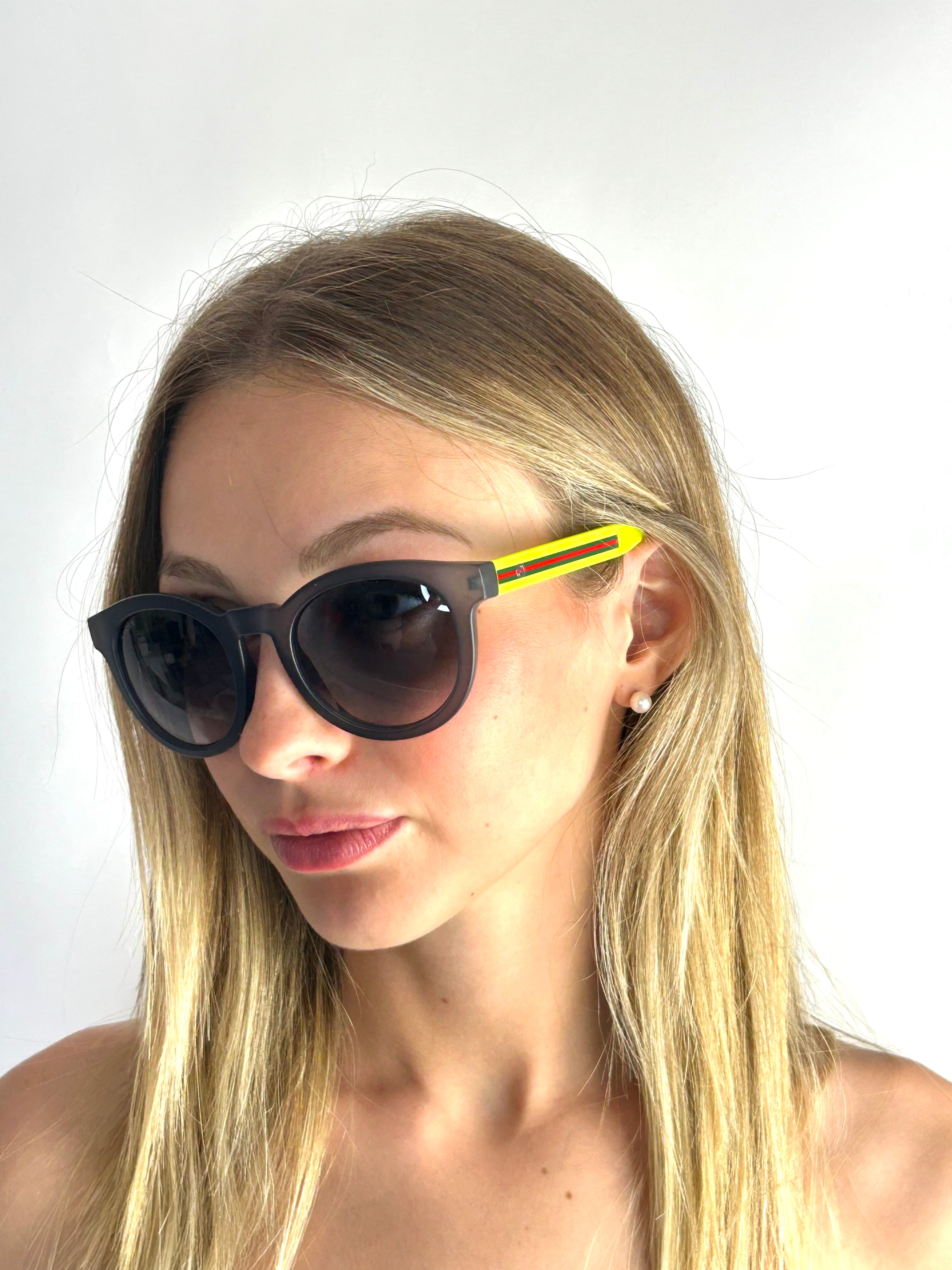 Occhiali da sole GUCCI GG3653/S GRIGIO e GIALLO FLUO