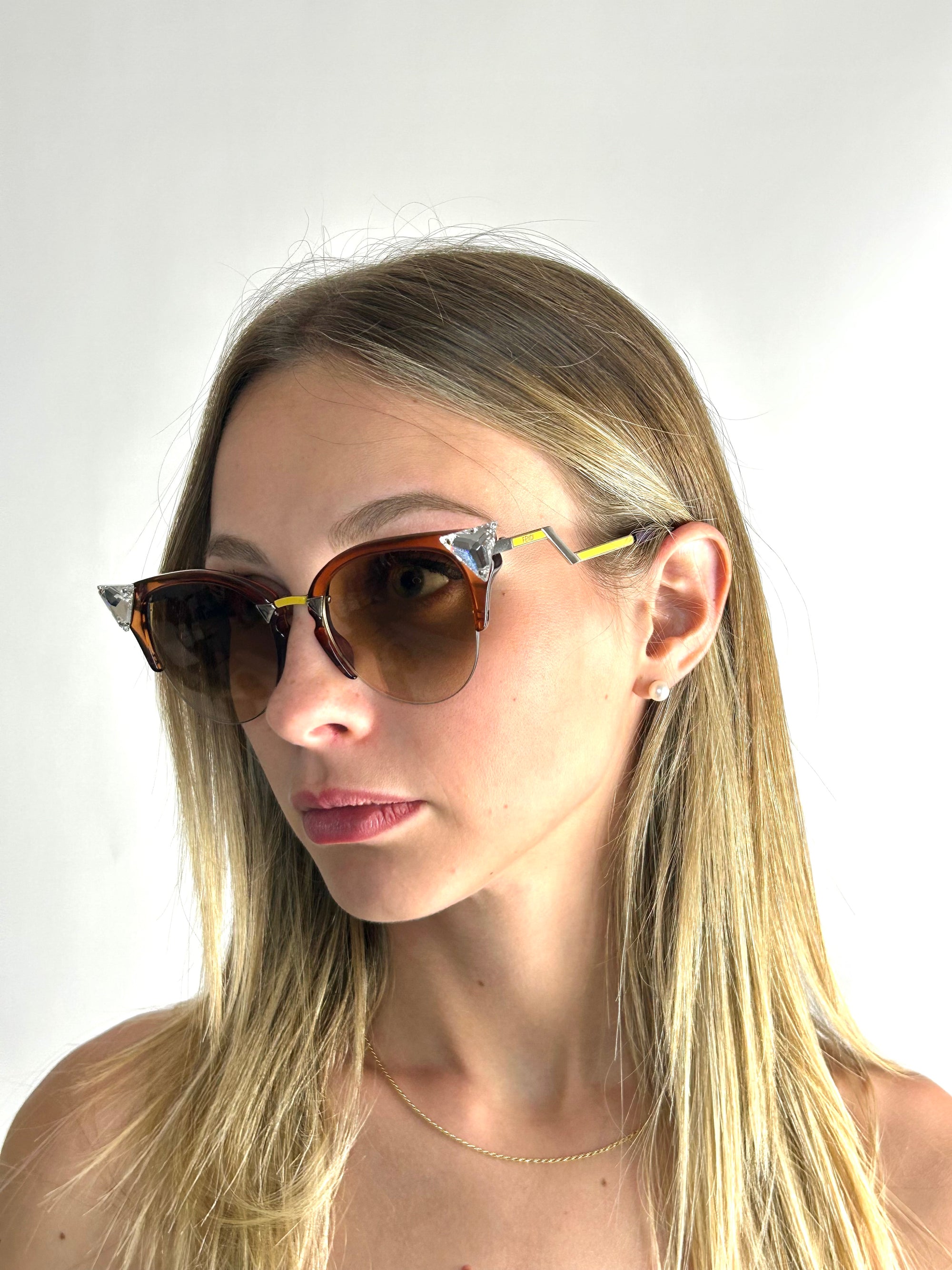 occhiali da sole FENDI FF0041/S MARRONE GIALLO