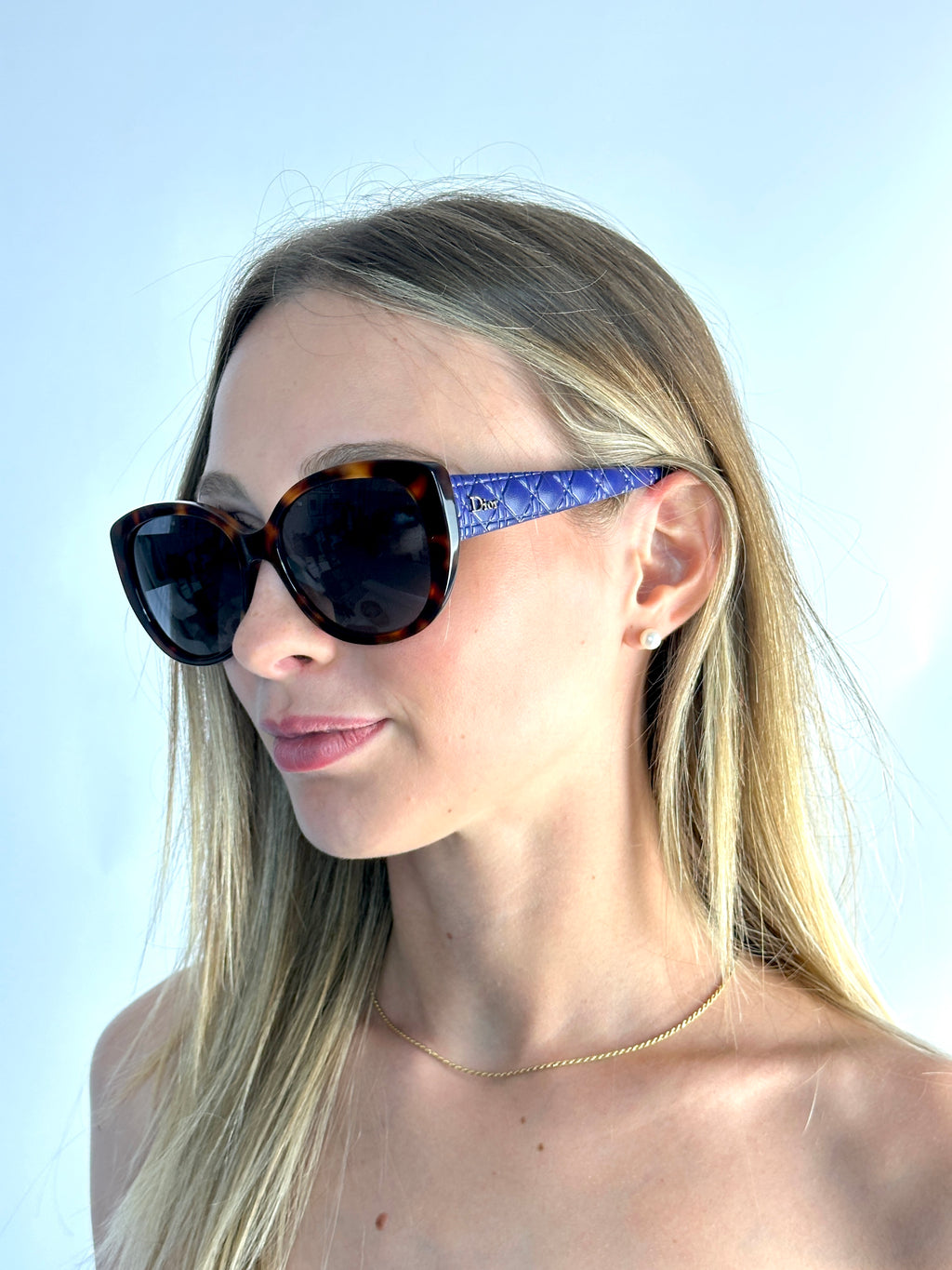 DIOR DIORLADY1R GRS/HD HAV BLUE BLK sunglasses