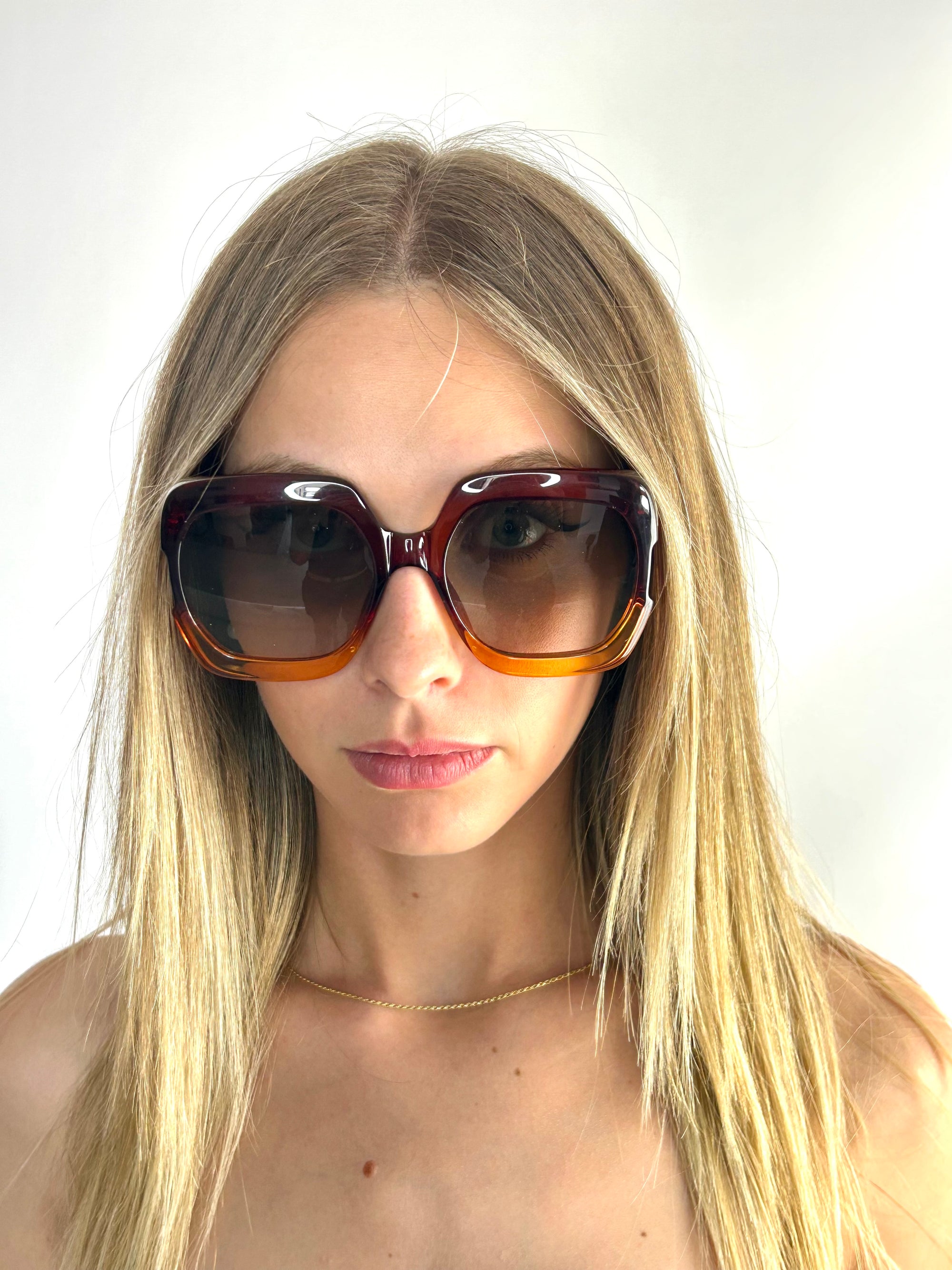 DIOR DIORGALA 12J/9O BROWN ORANGE sunglasses