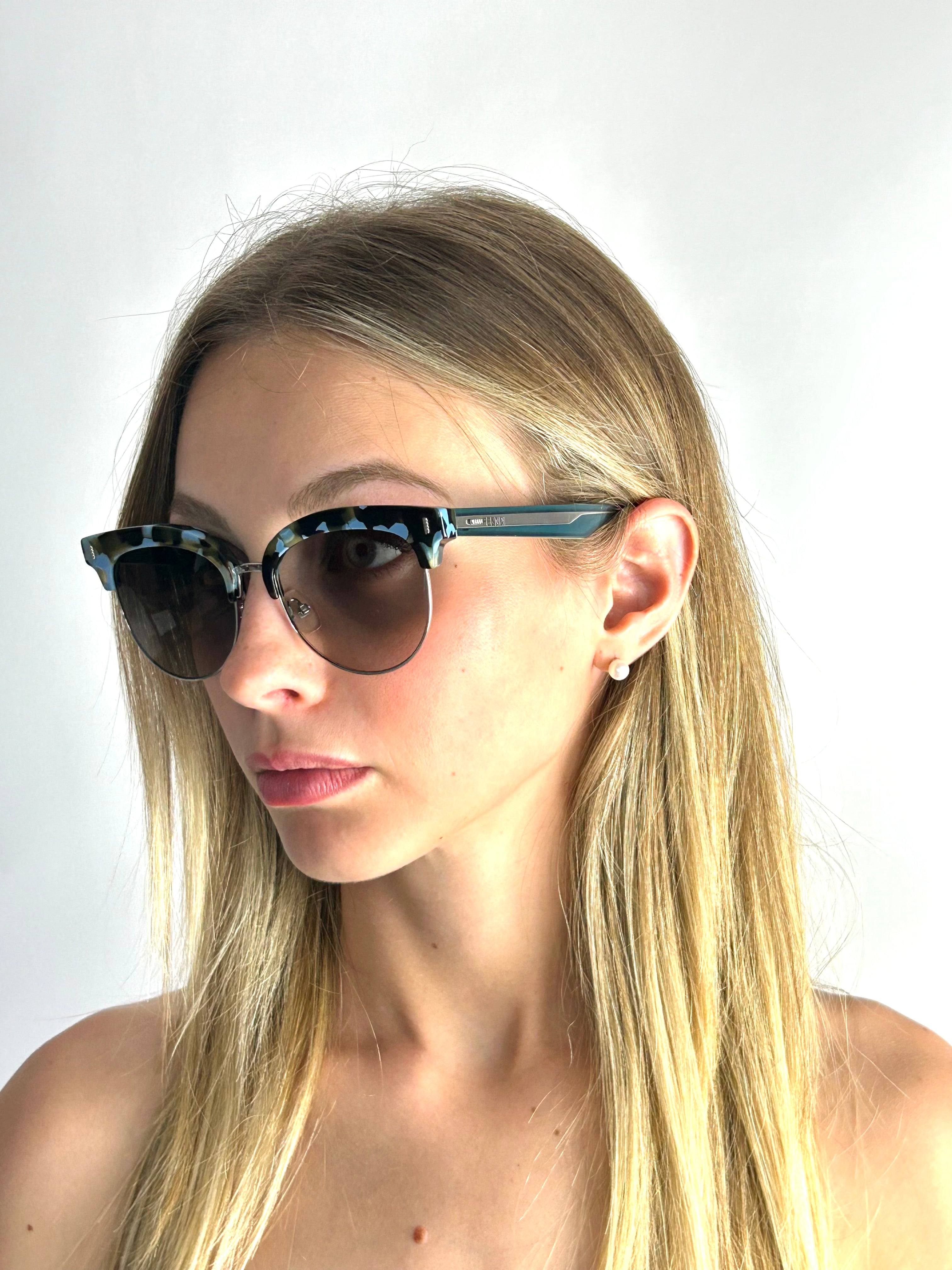 FENDI FF0154/S BLUE HAVANA TEAL sunglasses