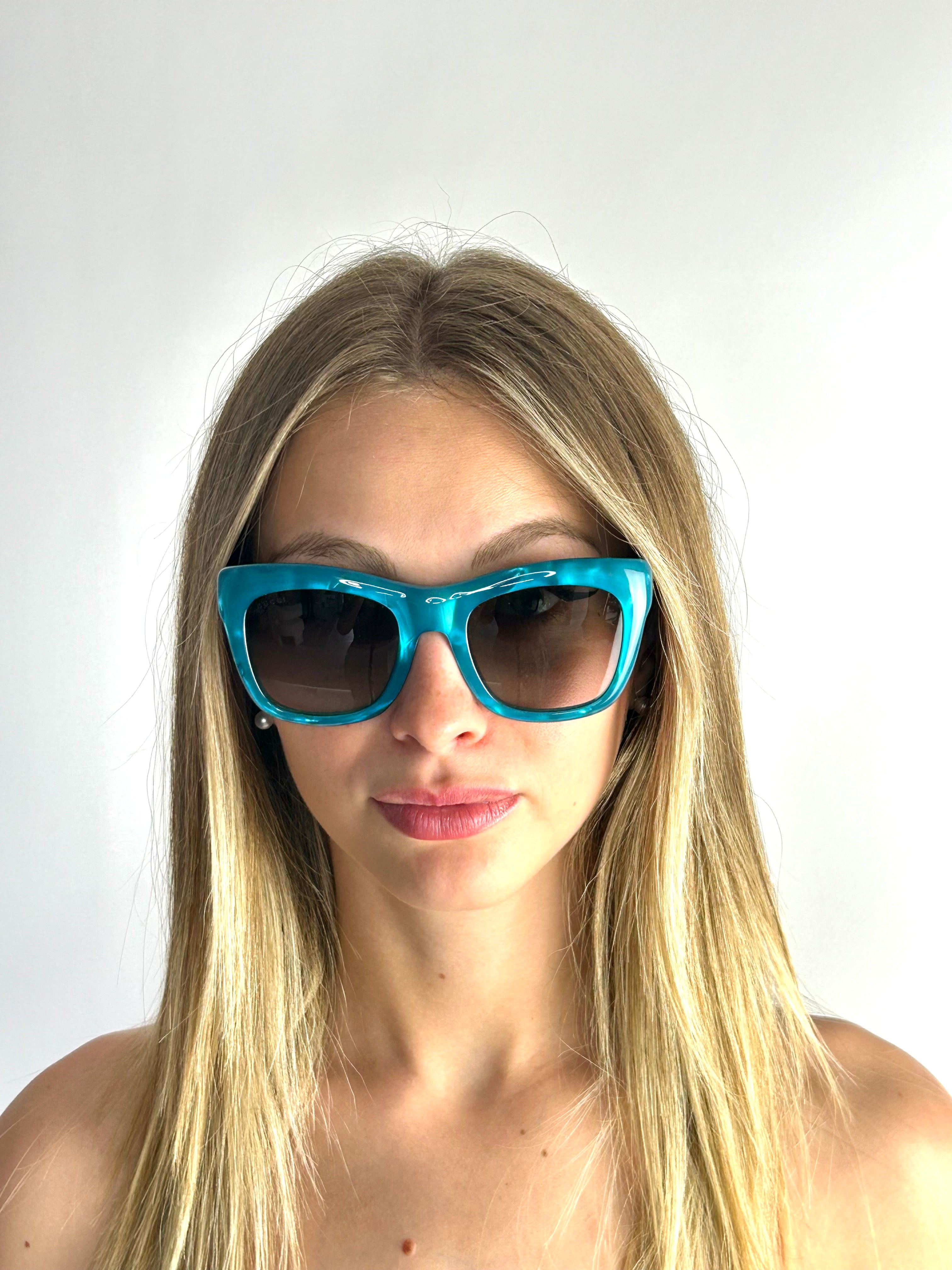 Occhiali da sole GUCCI GG3827/S BLU TRASPARENTE