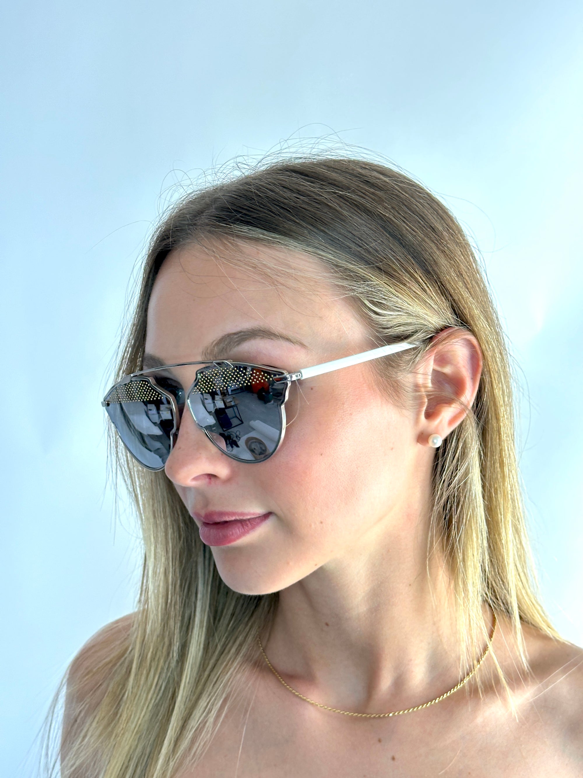 DIOR DiorsorealS 85L/DC PALLAD WHITE sunglasses