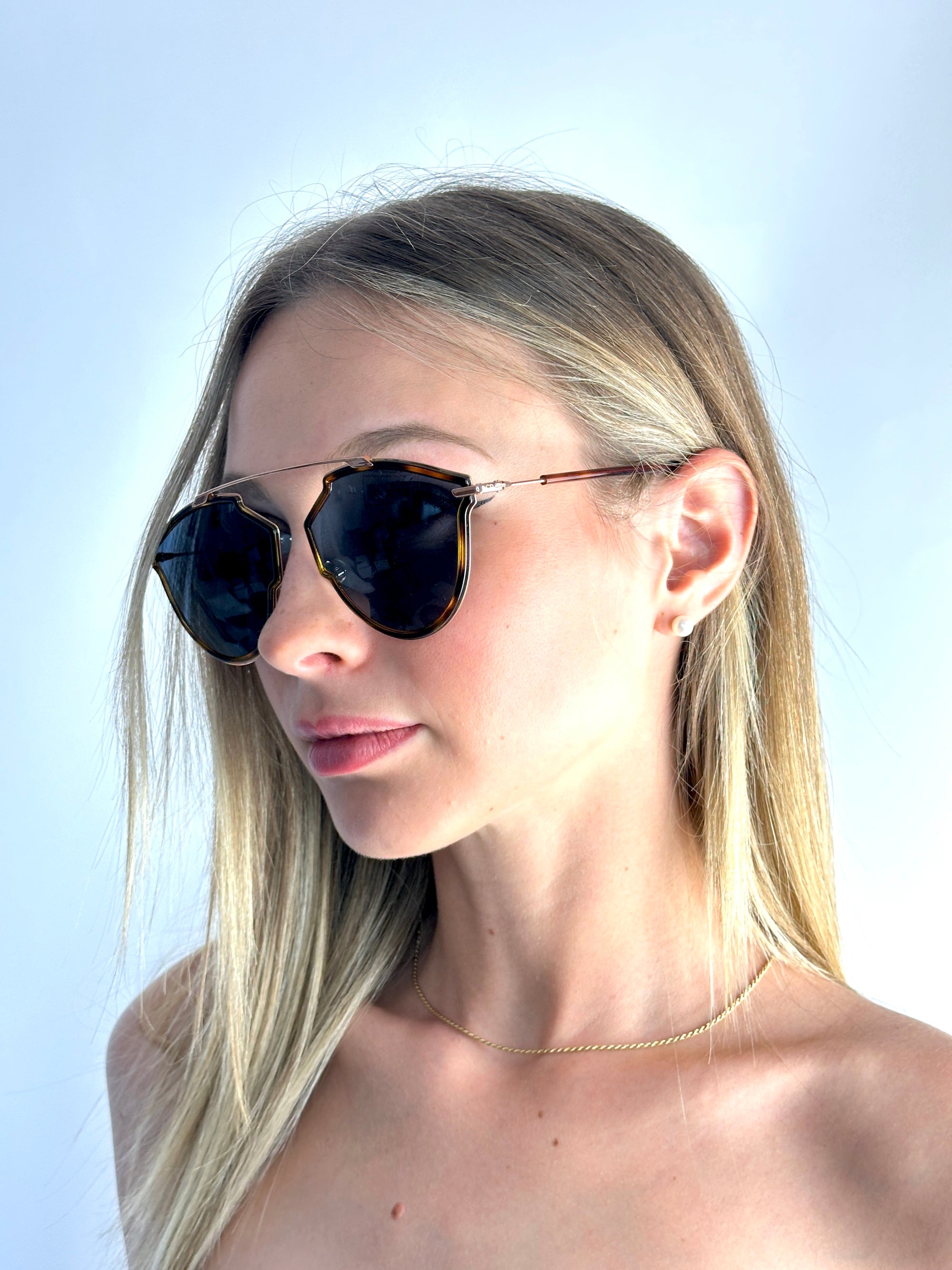 occhiali da sole DIOR DIORSOREALRISE QUM/KU DKHVNA GOLD