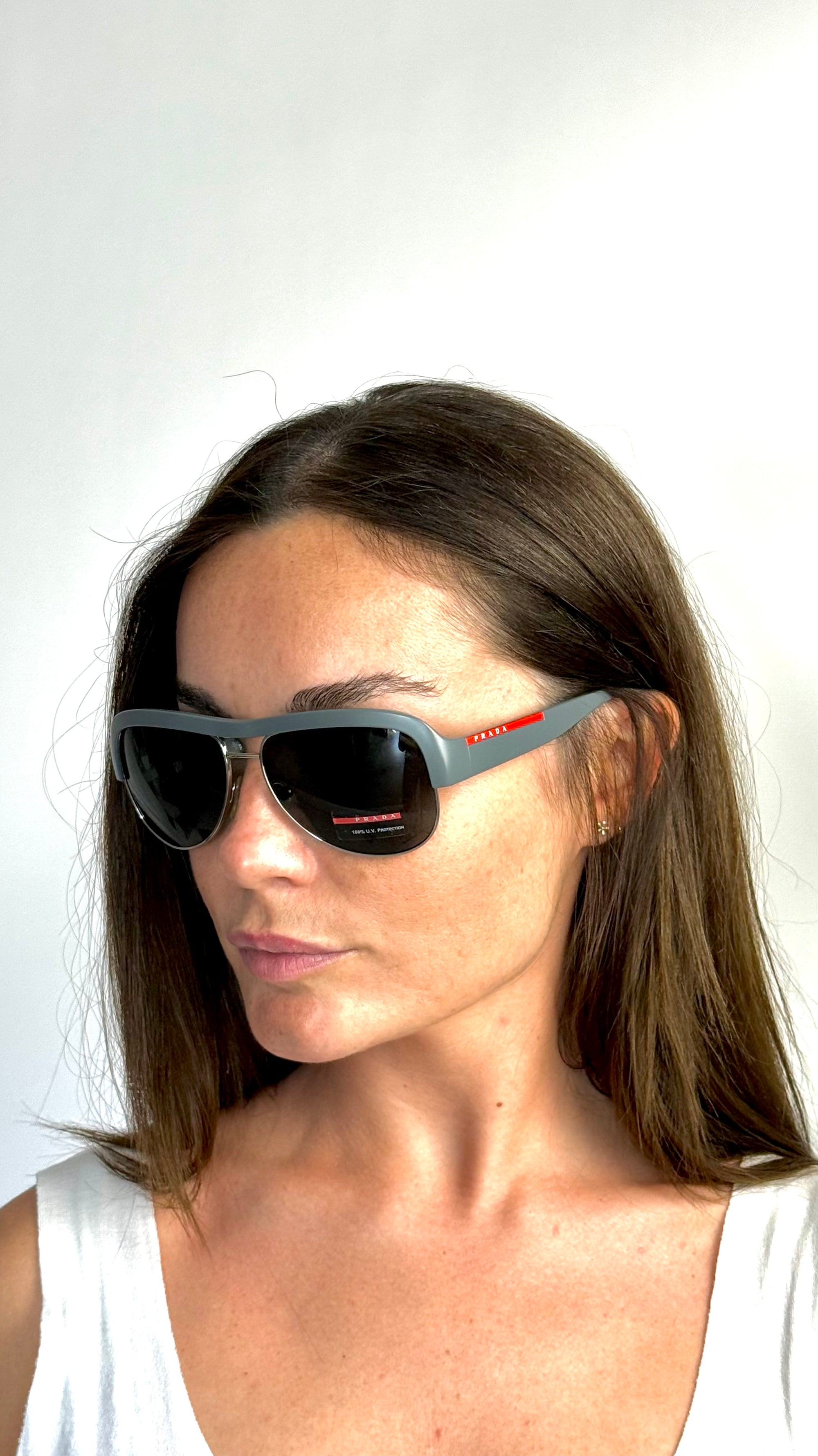 PRADA SPS04L LINEA ROSSA GRIGIO