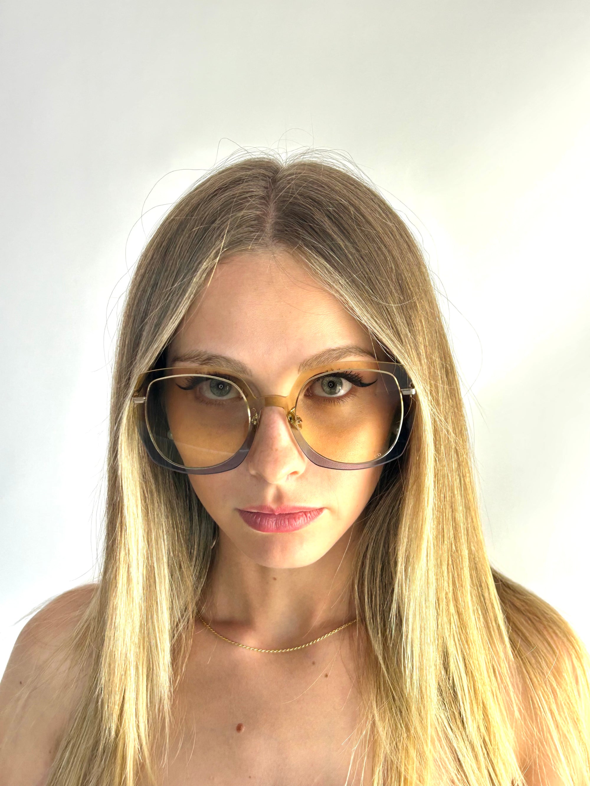 DIOR DIORATTITUDE1 3LG/VC BROWN BLUE sunglasses