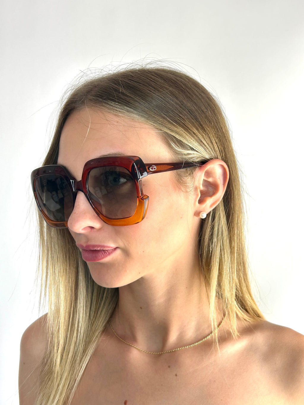 occhiali da sole DIOR DIORGALA 12J/9O BROWN ORANGE