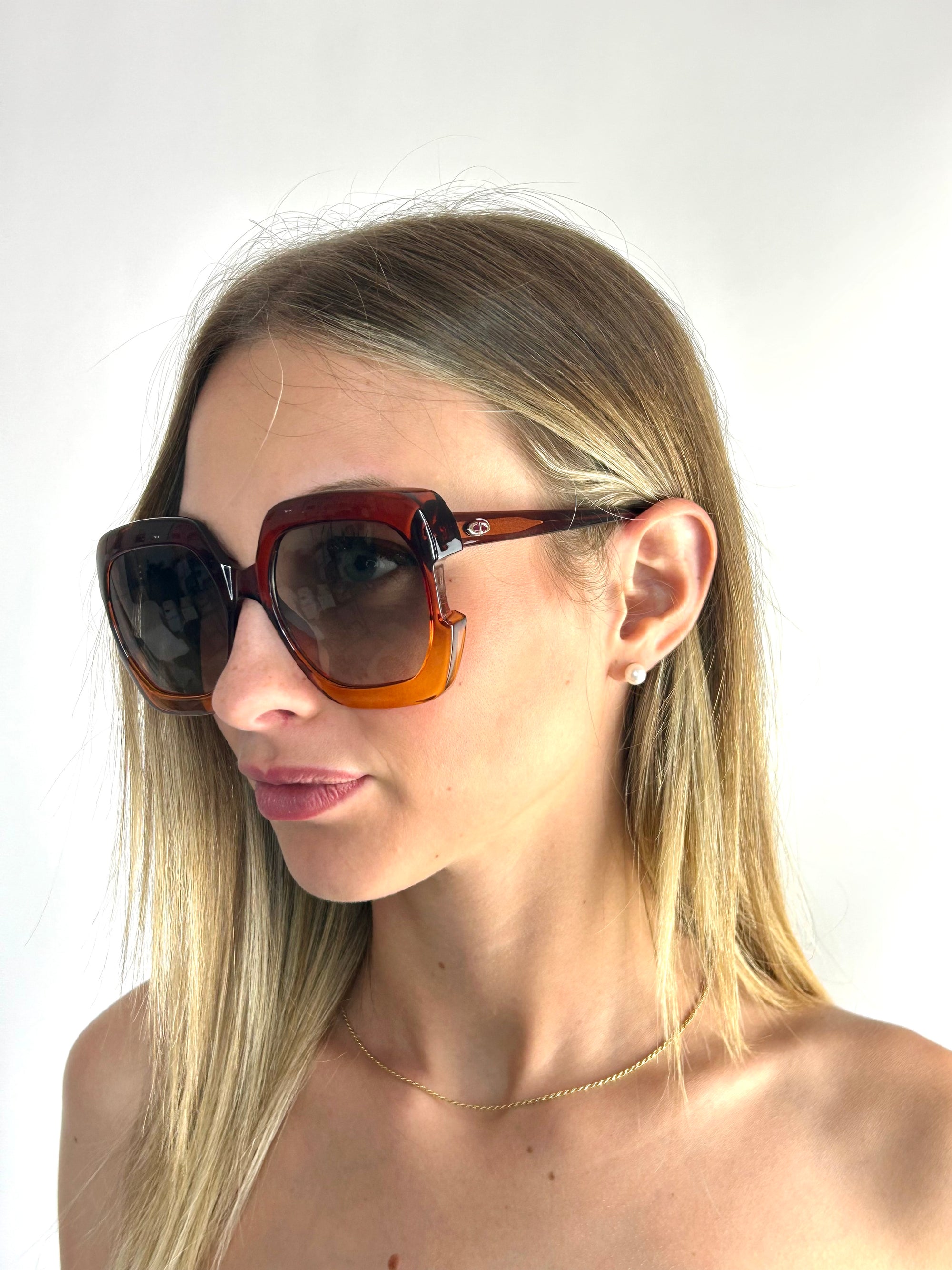 DIOR DIORGALA 12J/9O BROWN ORANGE sunglasses