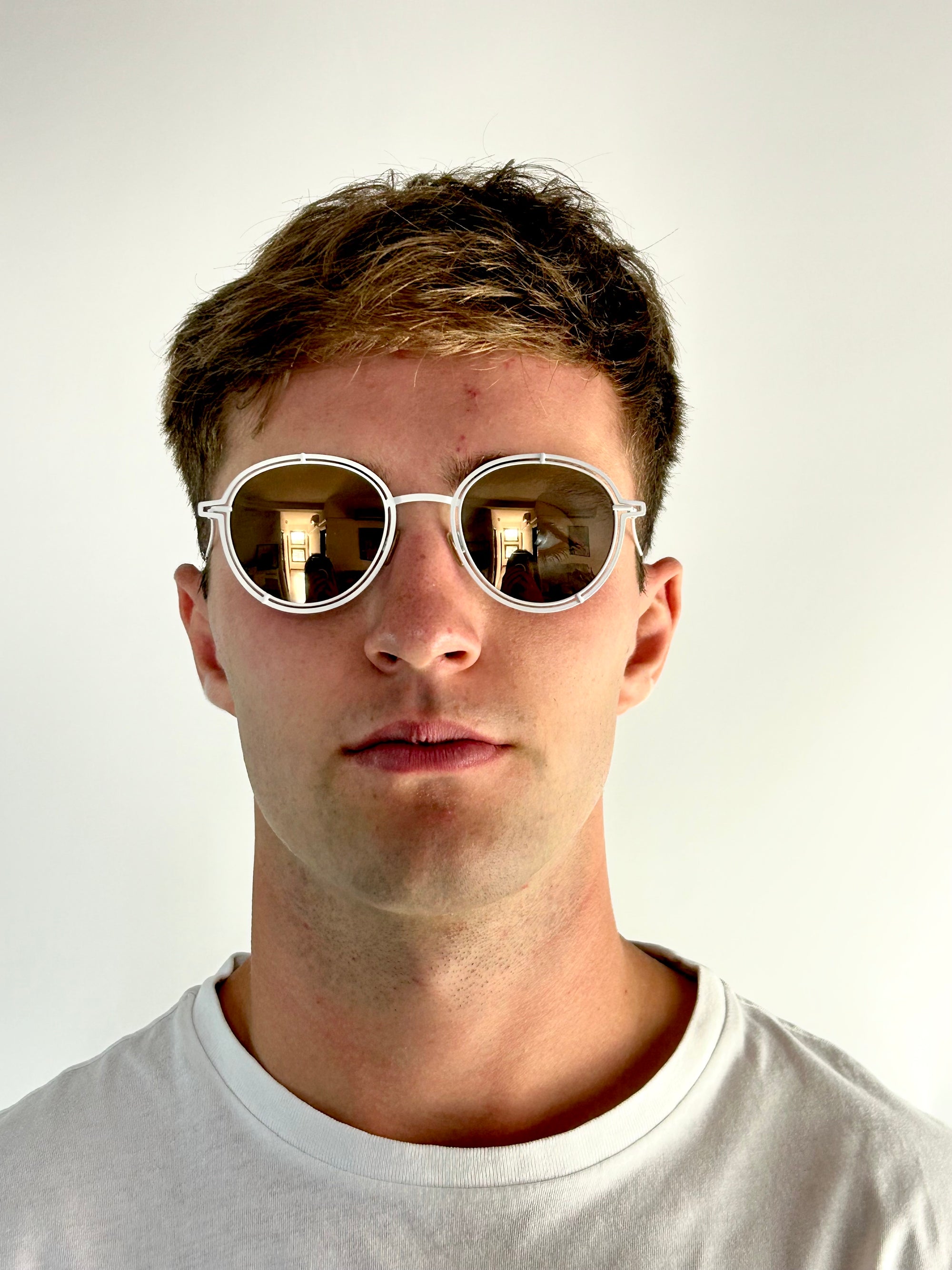 DIOR MEN'S DIOR0210S 2C9/MV MATTE WHITE sunglasses