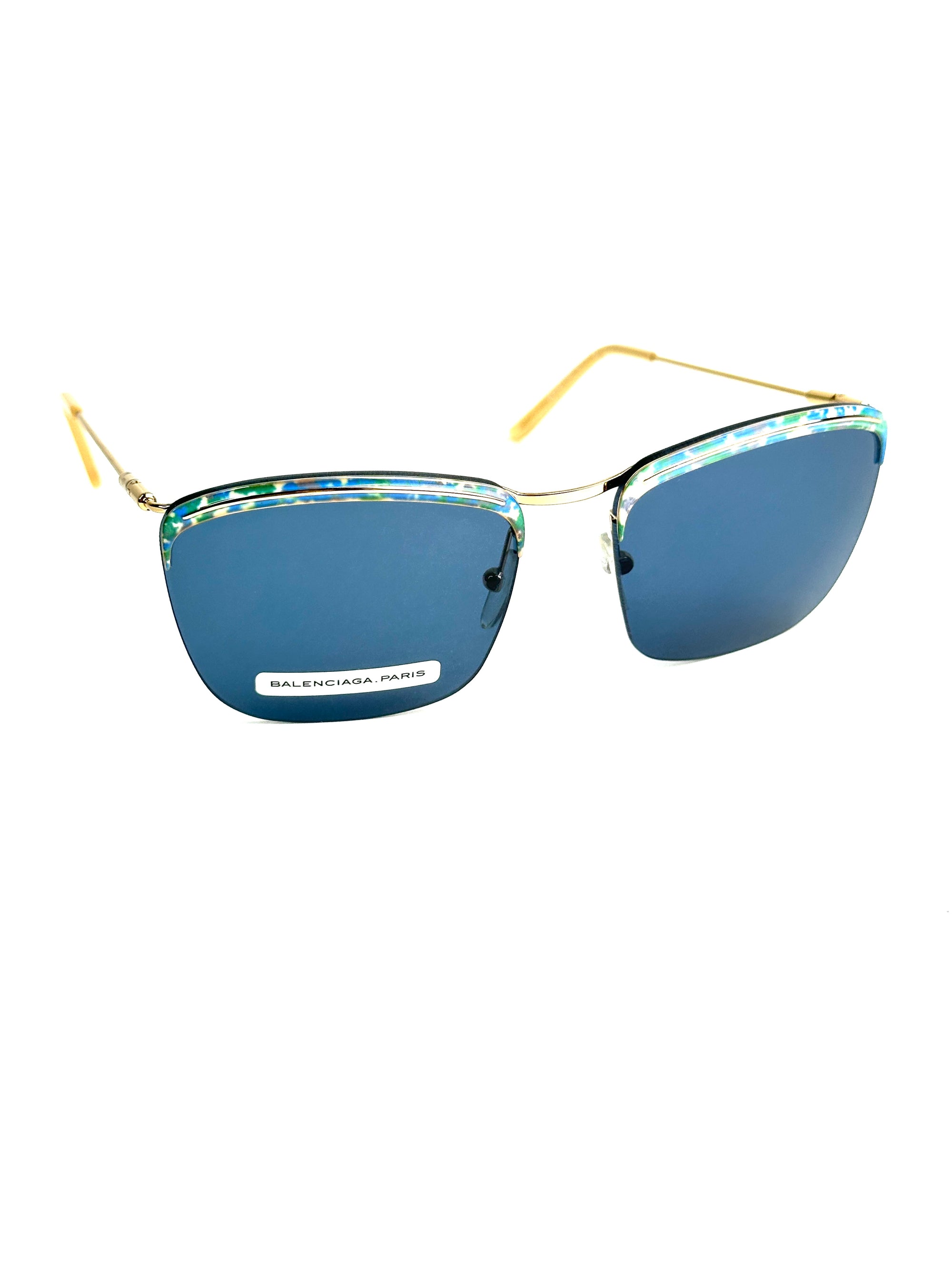occhiali da sole BALENCIAGA BAL 0129/S 01X/8F BLU-ORO