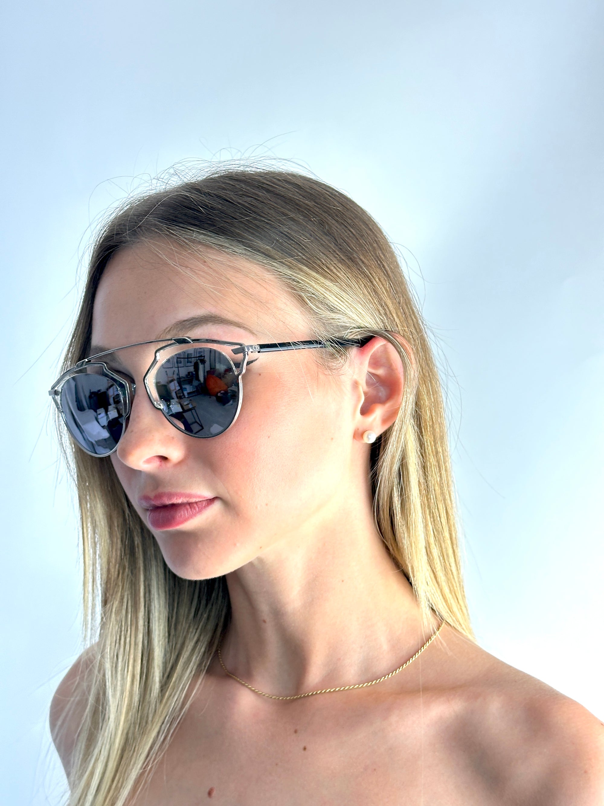 DIOR DIORSOREAL APP/DC PAL CRYST BK sunglasses