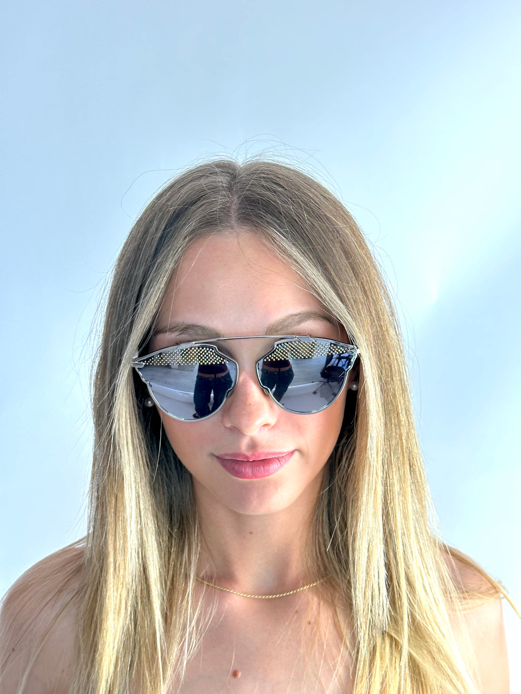 DIOR DiorsorealS 85L/DC PALLAD WHITE sunglasses