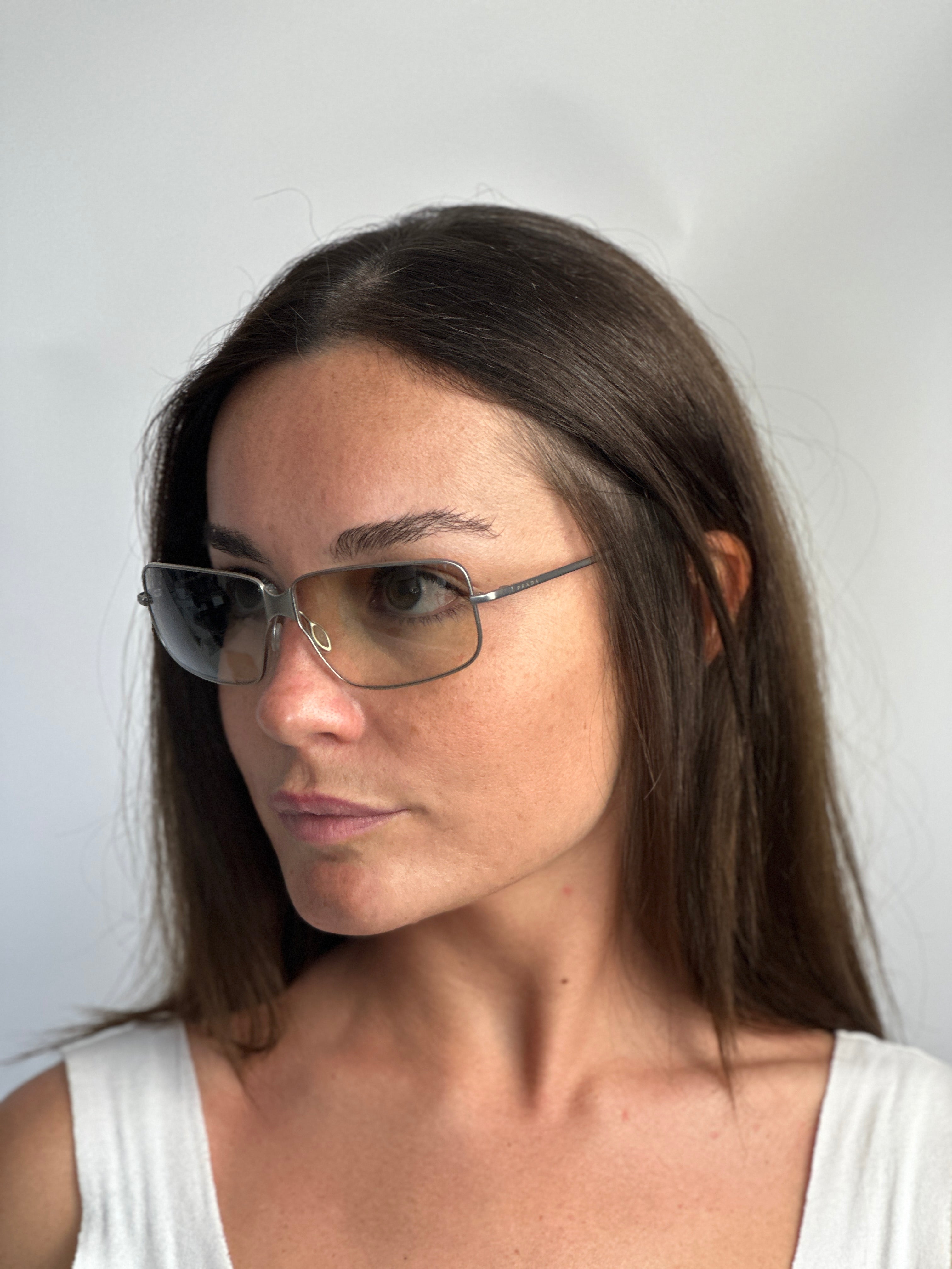 Occhiali da sole PRADA SPR63B ARGENTO VINTAGE